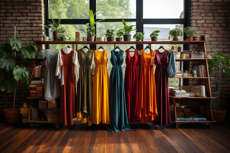 women's clothing store Generative AIの素材