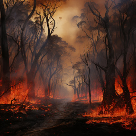 forest fire, Generative AIの素材