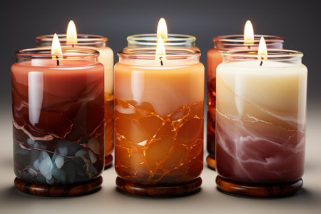 Handmade Candles on a White, Generative AIの素材