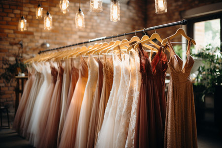 store for wedding, evening and everyday dresses Generative AIの素材