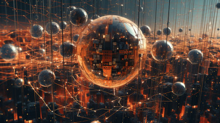 image of cyber network, Generative AIの素材