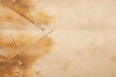 a beige, sand stone, golden, simple, arrow pattern, geometric digital painting backdrop, Generative AIの素材