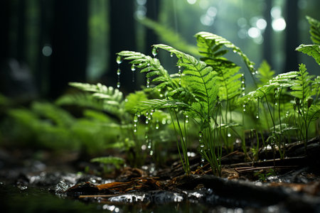 fern in the forest, Generative AIの素材