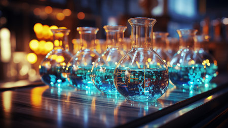 Chemical Research- A range of chemical formulas being developed in the laboratory for research into new products. Generative AIの素材