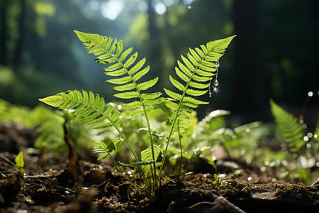fern in the forest, Generative AIの素材