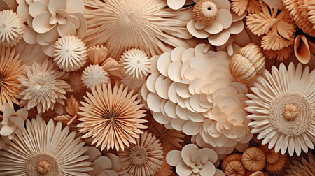 3d illustration of abstract geometric composition,digital art works. Floral background.の素材