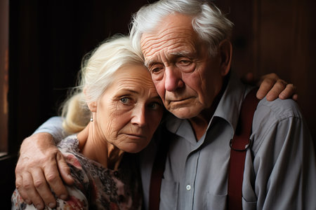 Sad couple, elderly couple,
  Generative AIの素材