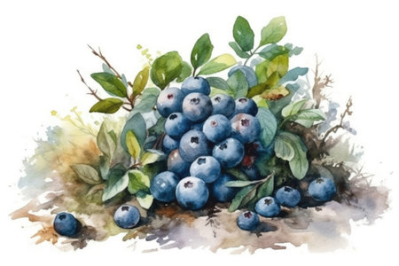blueberry
, watercolor style, Generative AIの素材