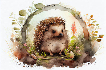 hedgehog watercolor
, watercolor style, Generative AIの素材