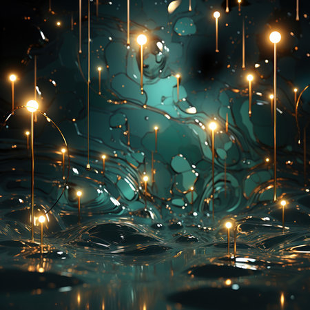 abstract green background with gold sparkles. ,
    Generative AIの素材