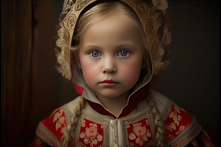 girl child with old russian style
, watercolor style, Generative AIの素材