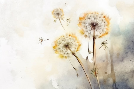 white dandelions
, watercolor style, Generative AIの素材