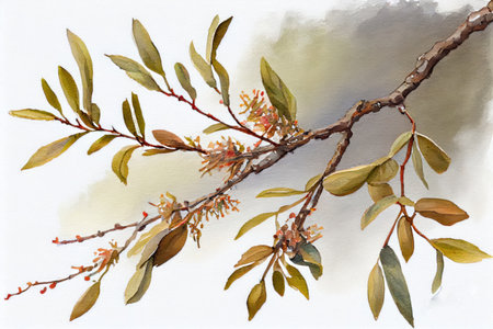 willow branch, watercolor, illustration
, watercolor style, Generative AIの素材