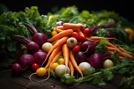 Autumn vegetable background. 
  Generative AIの素材