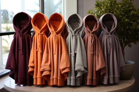 sweater with a hood on sale in the store. ,
Generative AIの素材