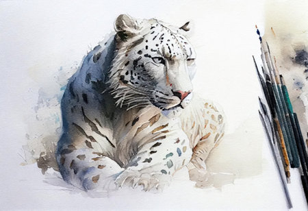 white tiger
, watercolor style, Generative AIの素材