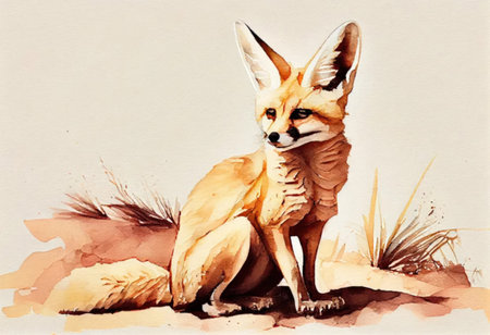 fenech
, watercolor painting , Generative AIの素材