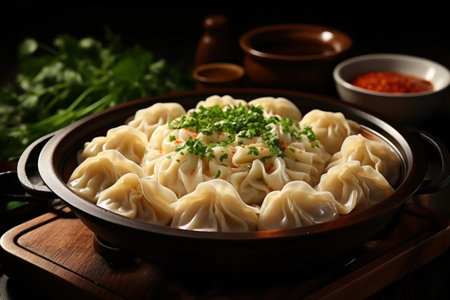 manti on a plate, Generative AIの素材
