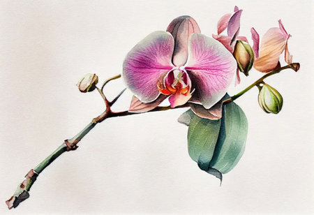 orchid
, watercolor style, Generative AIの素材