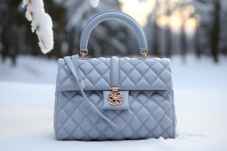 trendy women winter bags, light gray tones, white background,
    Generative AIの素材