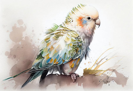 white parrot
, watercolor painting , Generative AIの素材
