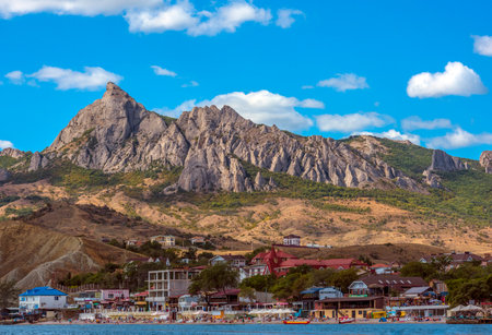View from the sea to Kara-Dag. Crimea 2022の写真素材