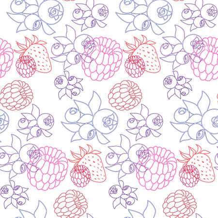 seamless pattern with the image of berriesのイラスト素材