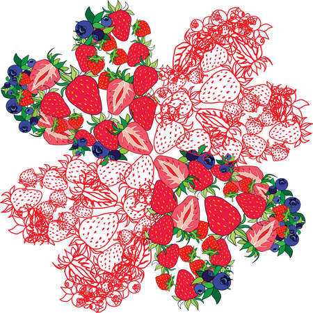 isolated image of berries on a white backgroundのイラスト素材