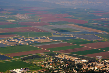 Panoramic view on israel valley from Gilboa mountain