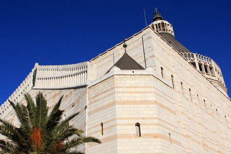 The Basilica of the Annunciation, Nazareth, Israelの写真素材