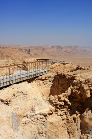 Ruins of ancient Masada fortress in Israelのeditorial素材