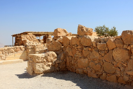 Ruins of ancient Masada fortress in Israelのeditorial素材