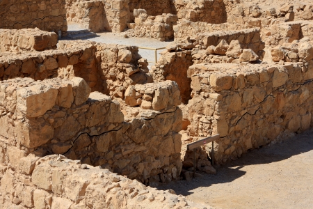 Ruins of ancient Masada fortress in Israelのeditorial素材