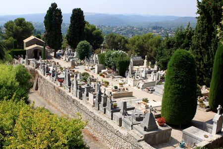 St  Paul de Vence cemetery, Franceの写真素材