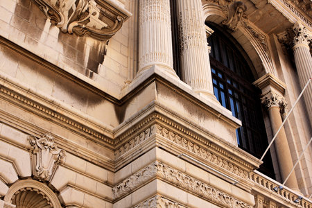 Monaco - August 2012: Facade detail of Oceanographic Institute in Monaco