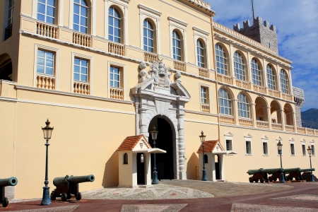 Monaco - August 2012: Prince s Palace of Monaco, official residence of the Prince of Monacoのeditorial素材