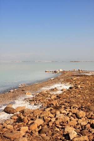 Photo of the coast of the Dead sea, Israelの写真素材