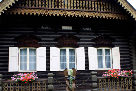Typical house in the Russian Colony Alexandrowka, Potsdam, Germanyのeditorial素材