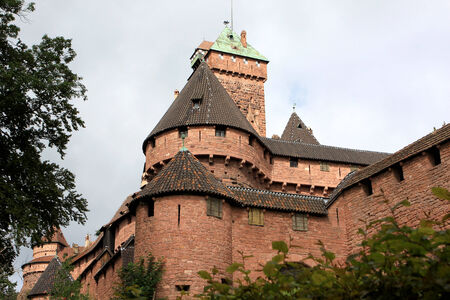 Chateau du Haut-Koenigsbourg, medieval castle at Orschwiller, Alsace, Franceのeditorial素材