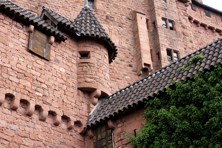 Chateau du Haut-Koenigsbourg, medieval castle at Orschwiller, Alsace, Franceのeditorial素材