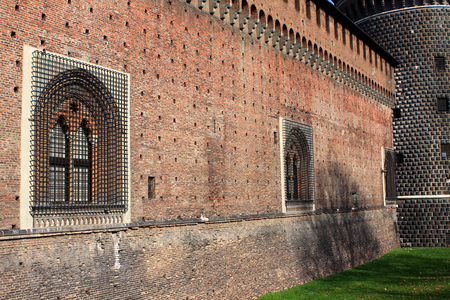 Sforza Castle Castello Sforzesco is a castle in Milan, Italy, was built in the 15th century by Francesco Sforza, Duke of Milan.のeditorial素材