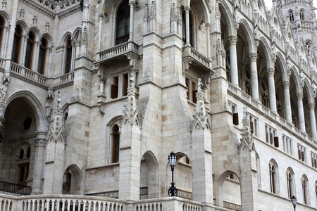 The Hungarian Parliament Building in Budapest, Hungaryのeditorial素材