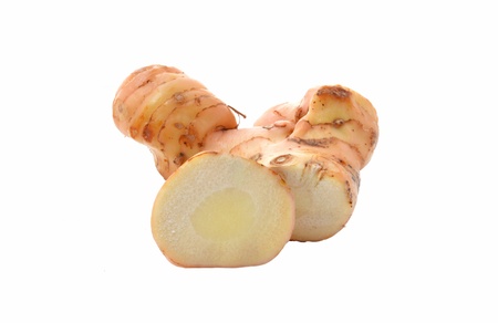 galangal on white backgroundの写真素材