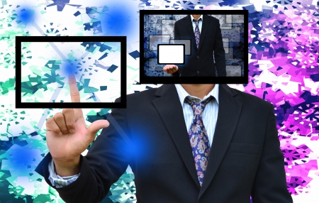 businessman holding business の写真素材