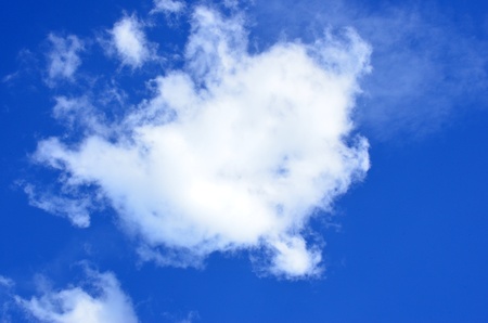 White clouds in blue sky の写真素材