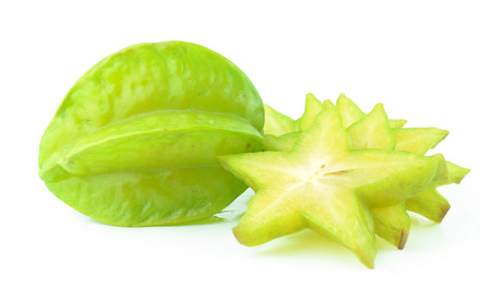 Carambole on white backgroundの写真素材