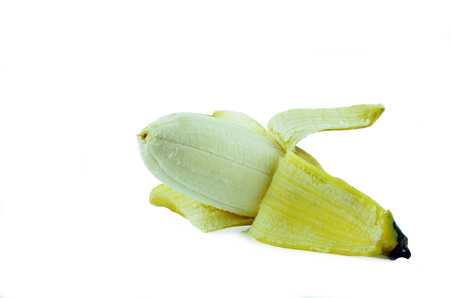 bananas isolated on white backgroundの写真素材