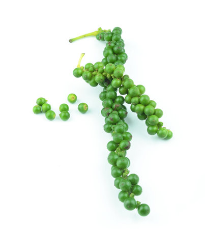 Fresh pepper isolated on white の写真素材