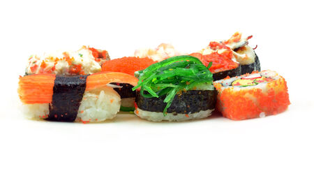 sushi isolated on white backgroundの写真素材