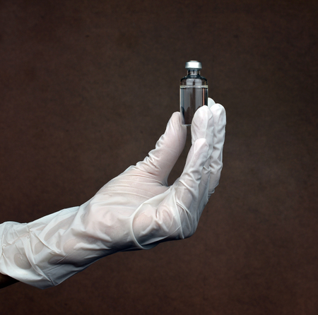 Injection in glass bottlesの写真素材